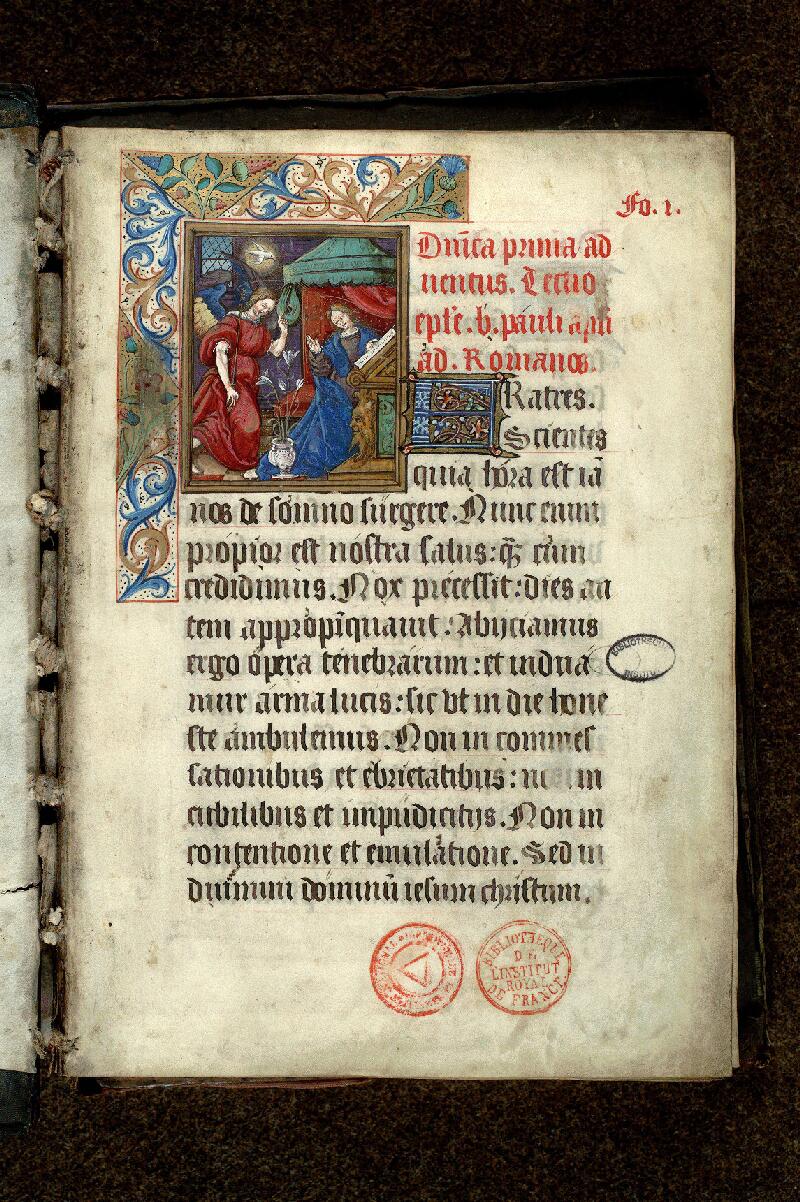 Paris, Bibl. de l'Institut de France, ms. 1559, f. 001 - vue 2
