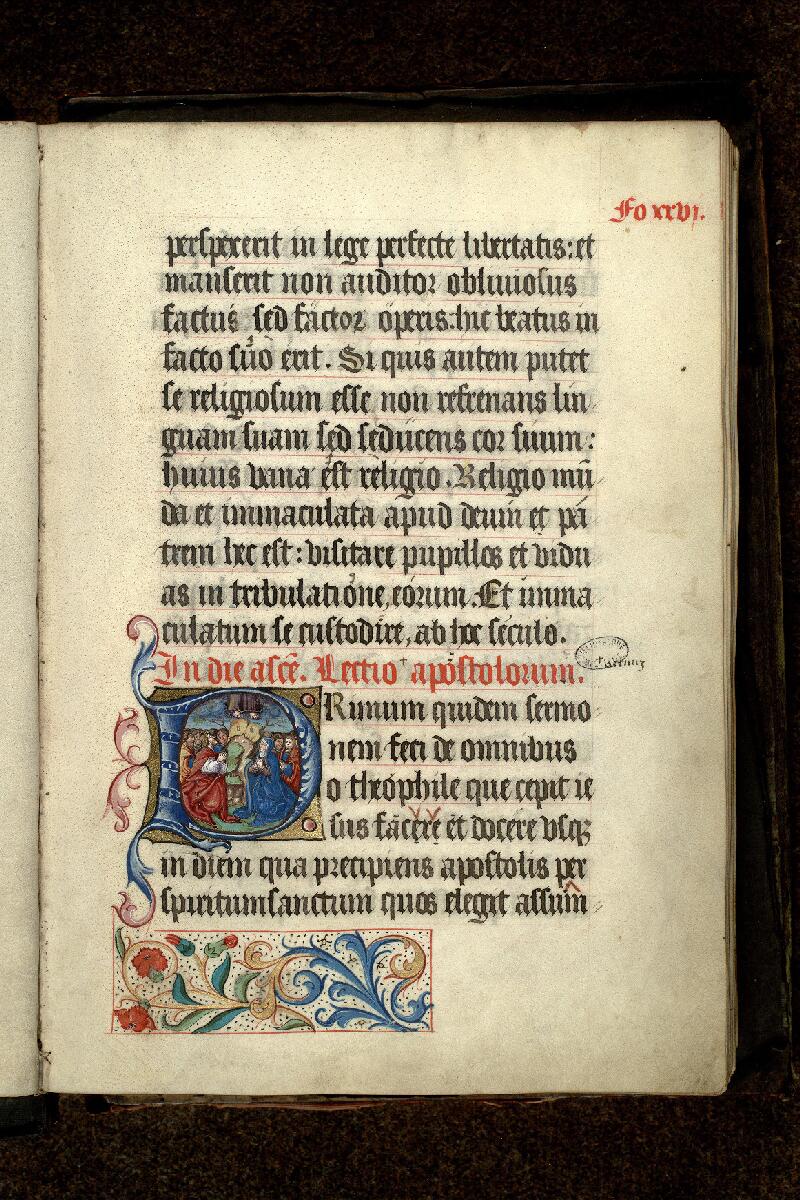 Paris, Bibl. de l'Institut de France, ms. 1559, f. 026 - vue 1