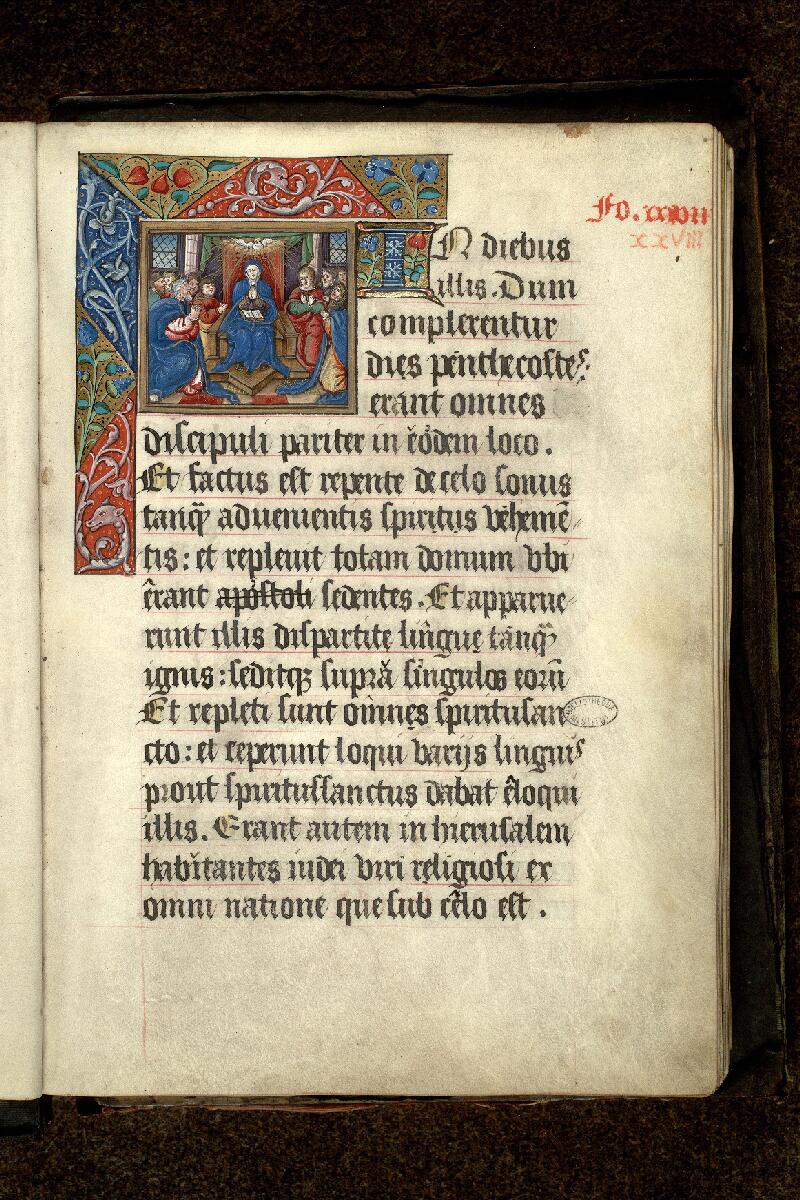 Paris, Bibl. de l'Institut de France, ms. 1559, f. 028 - vue 1