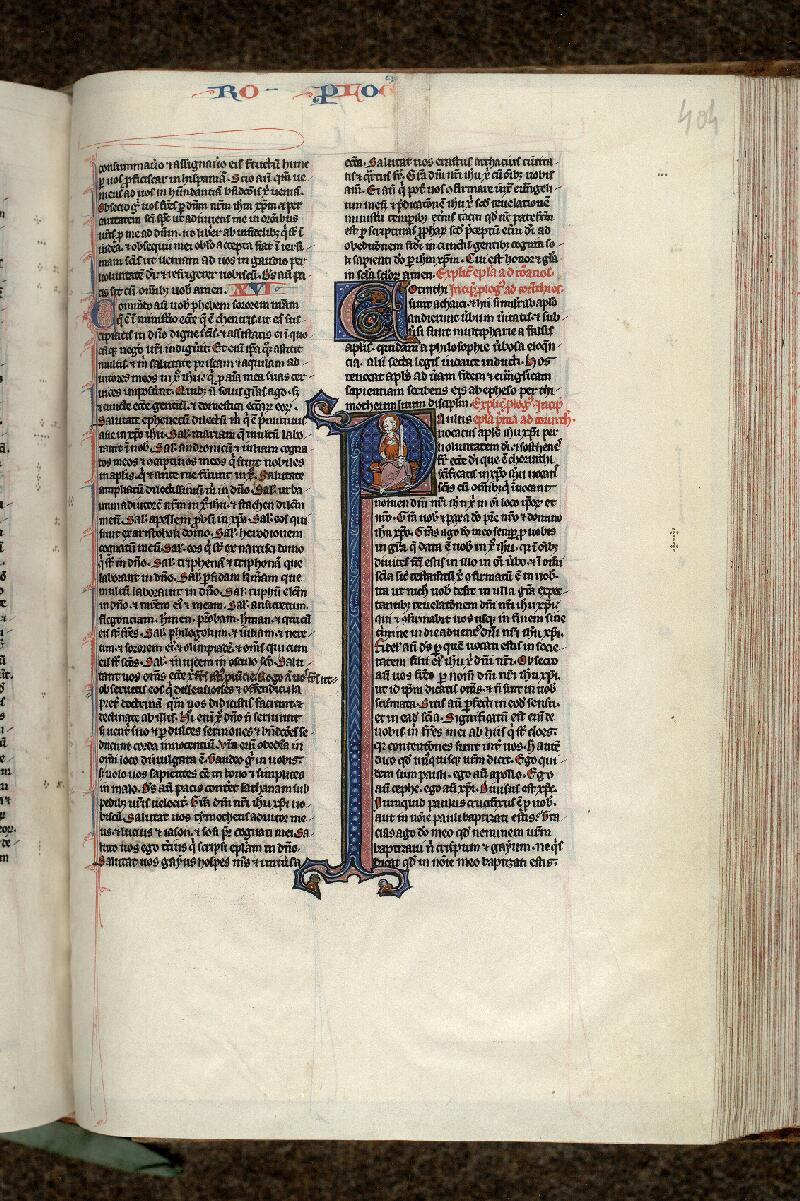 Paris, Bibl. Mazarine, ms. 0009, f. 404 - vue 1
