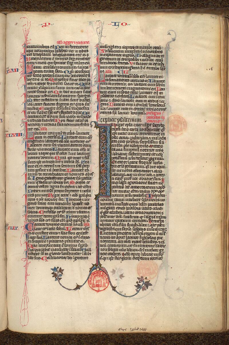 Paris, Bibl. Mazarine, ms. 0027, f. 205