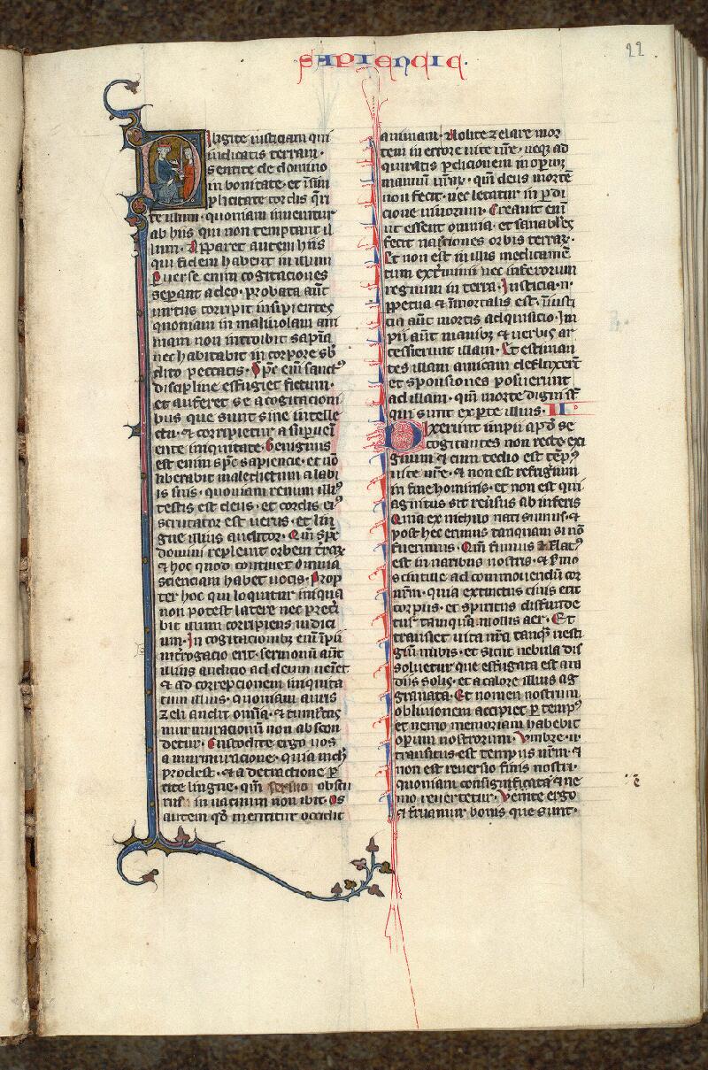 Paris, Bibl. Mazarine, ms. 0030, f. 022 - vue 1