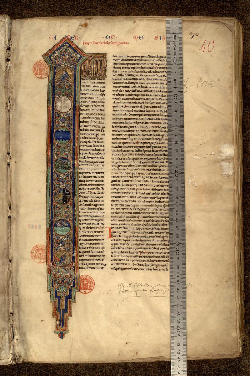 Paris, Bibl. Mazarine, ms. 0040, f. 001 - vue 1