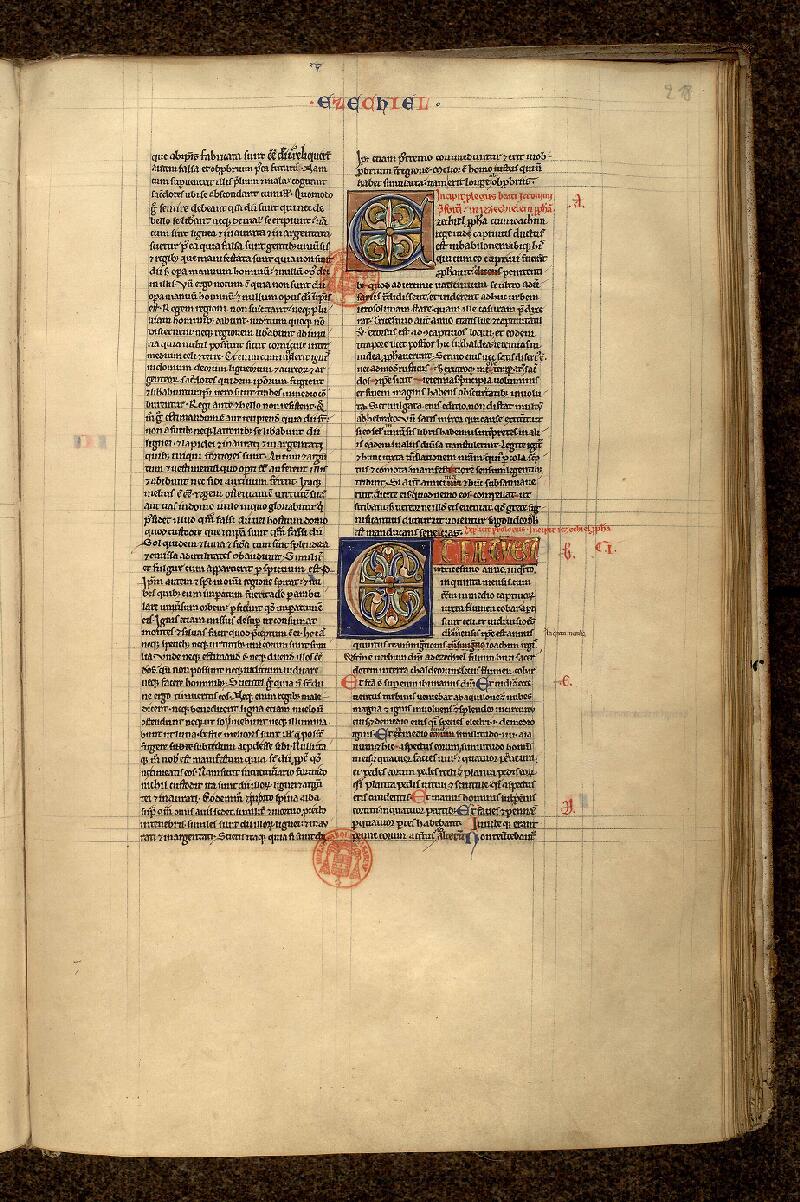 Paris, Bibl. Mazarine, ms. 0040, f. 218