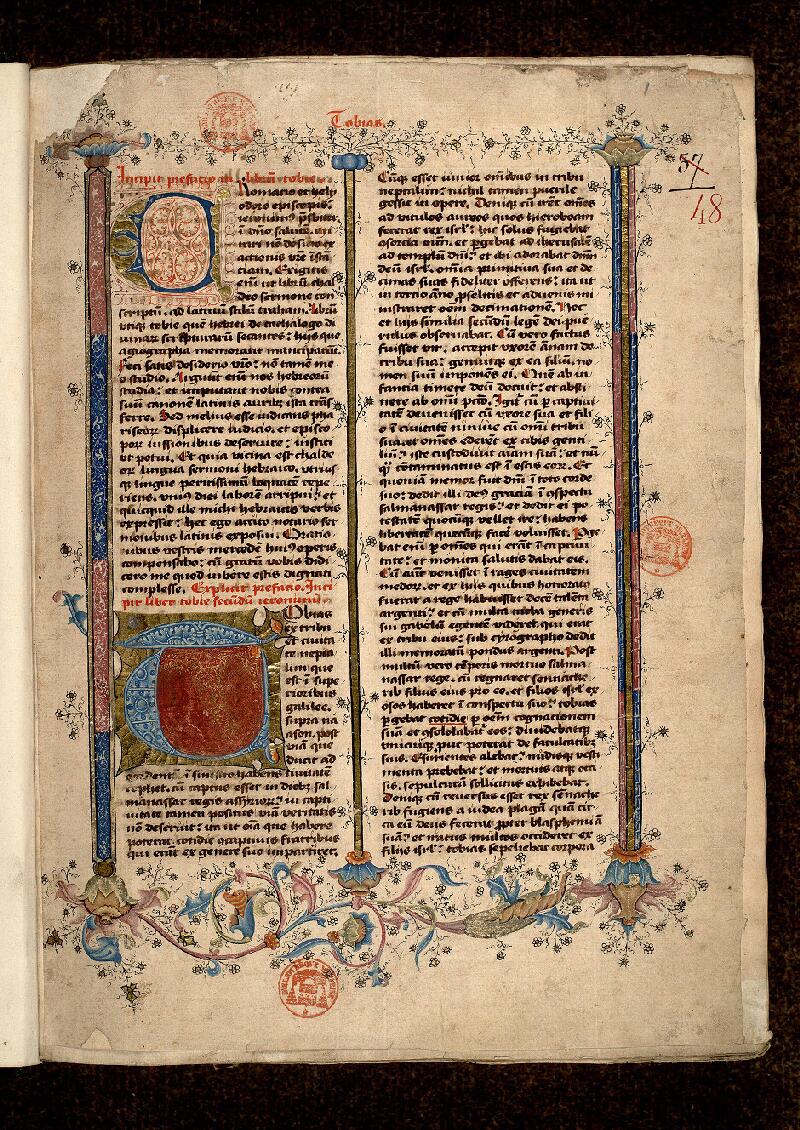 Paris, Bibl. Mazarine, ms. 0048, f. 001 - vue 2