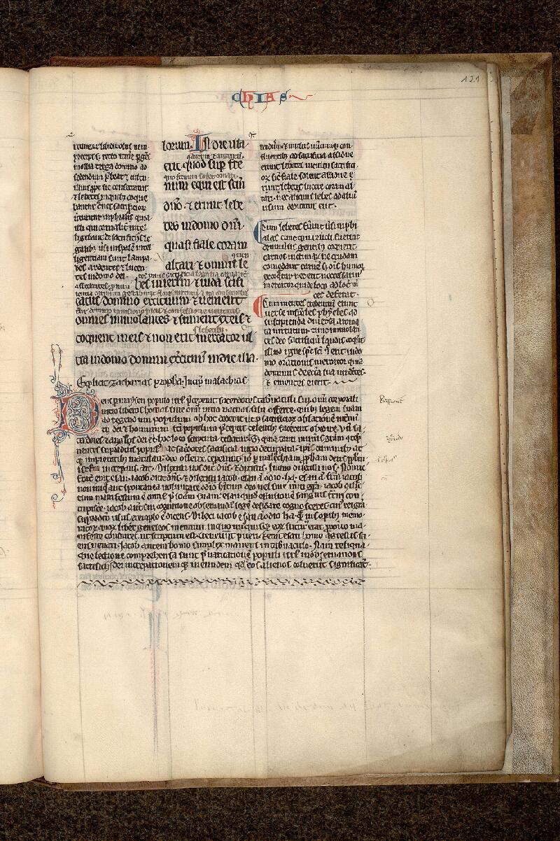 Paris, Bibl. Mazarine, ms. 0107, f. 121