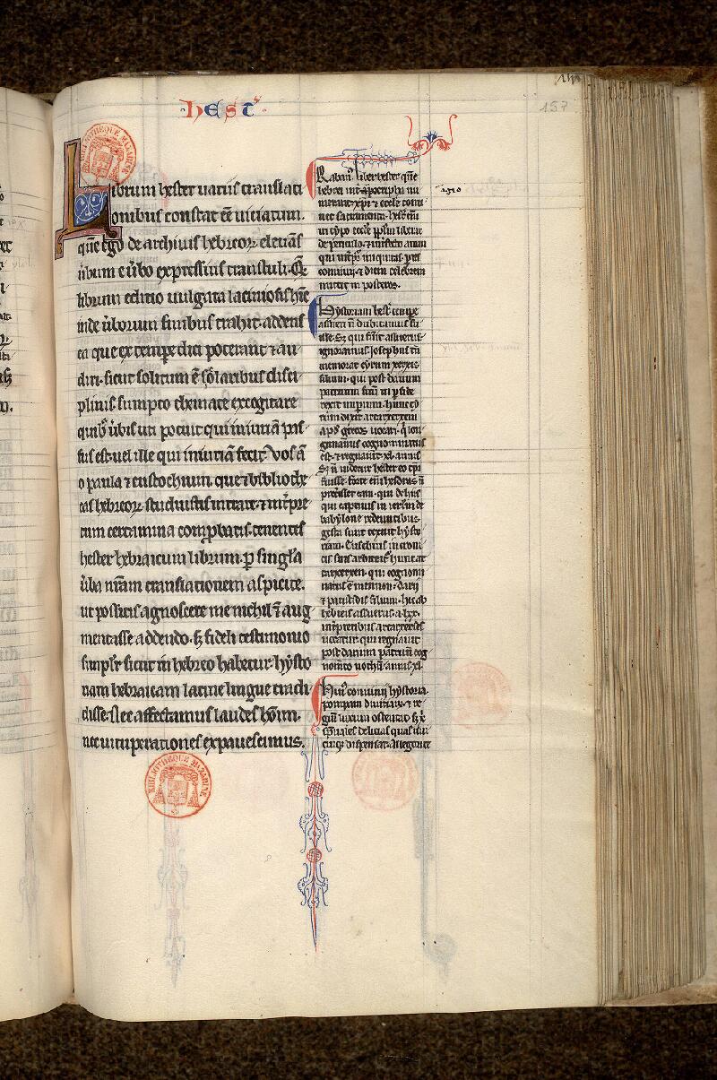 Paris, Bibl. Mazarine, ms. 0135, f. 157