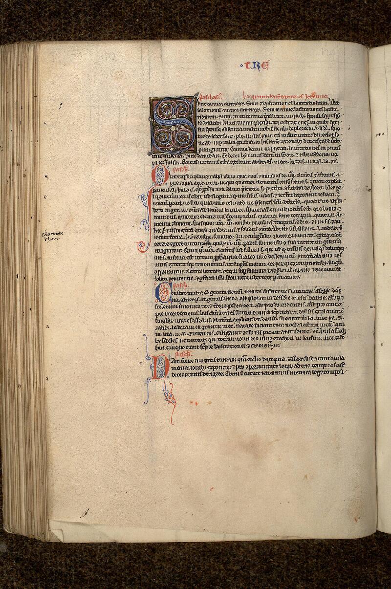 Paris, Bibl. Mazarine, ms. 0140, f. 129v - vue 1