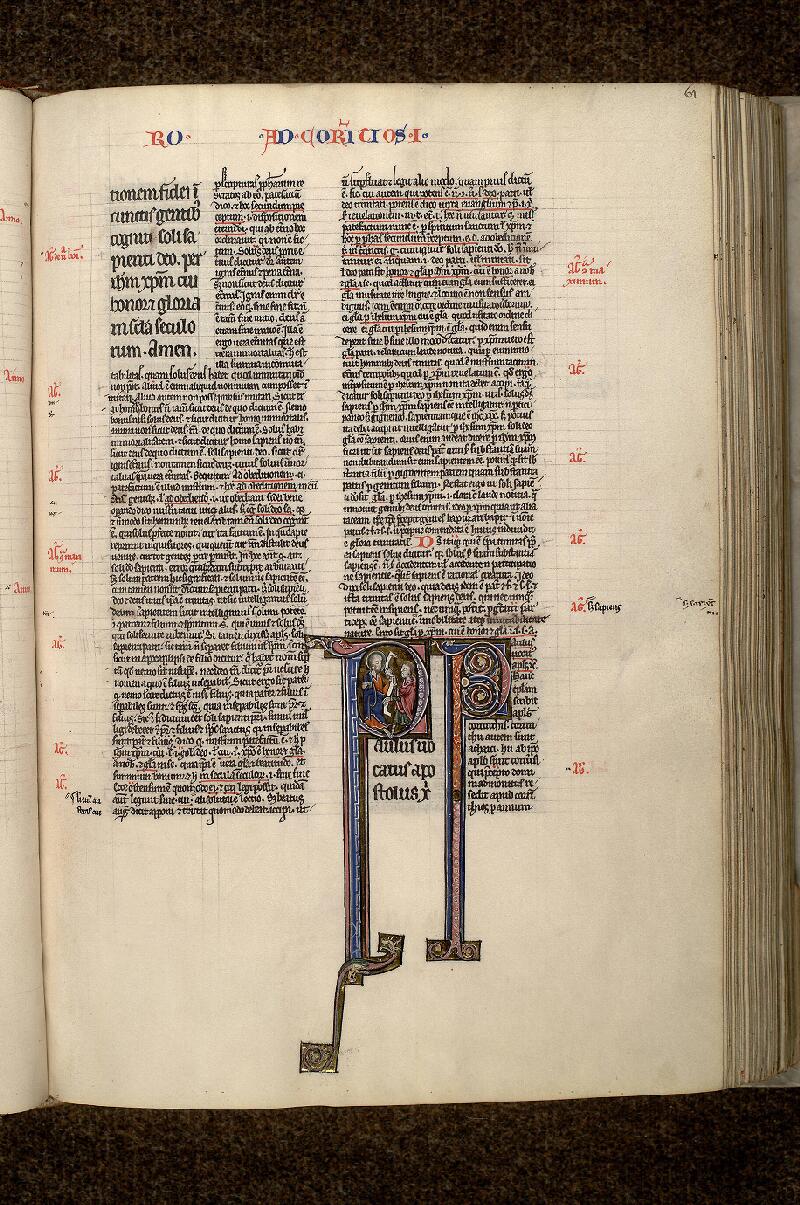 Paris, Bibl. Mazarine, ms. 0143, f. 061 - vue 1