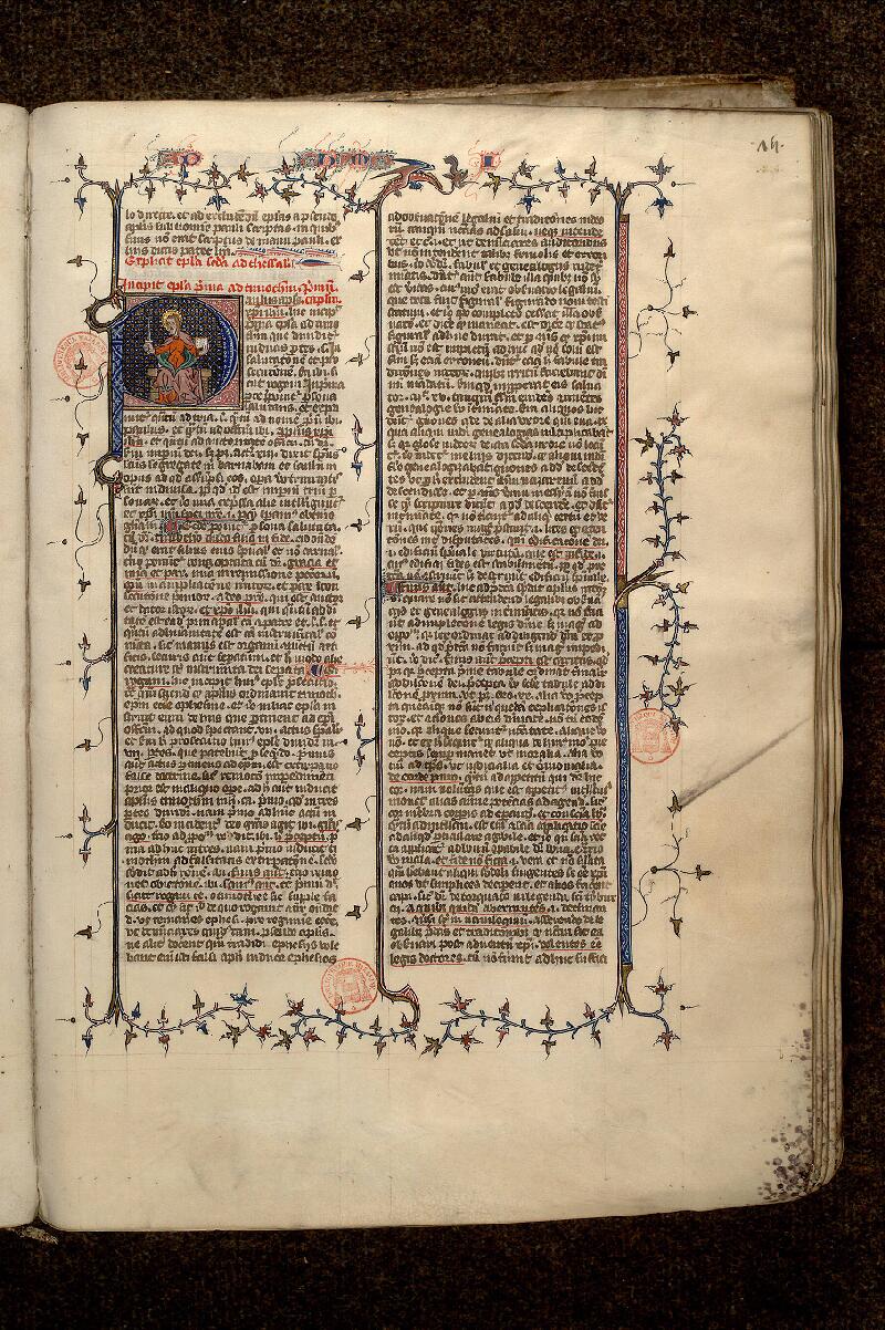 Paris, Bibl. Mazarine, ms. 0168, f. 075 - vue 1
