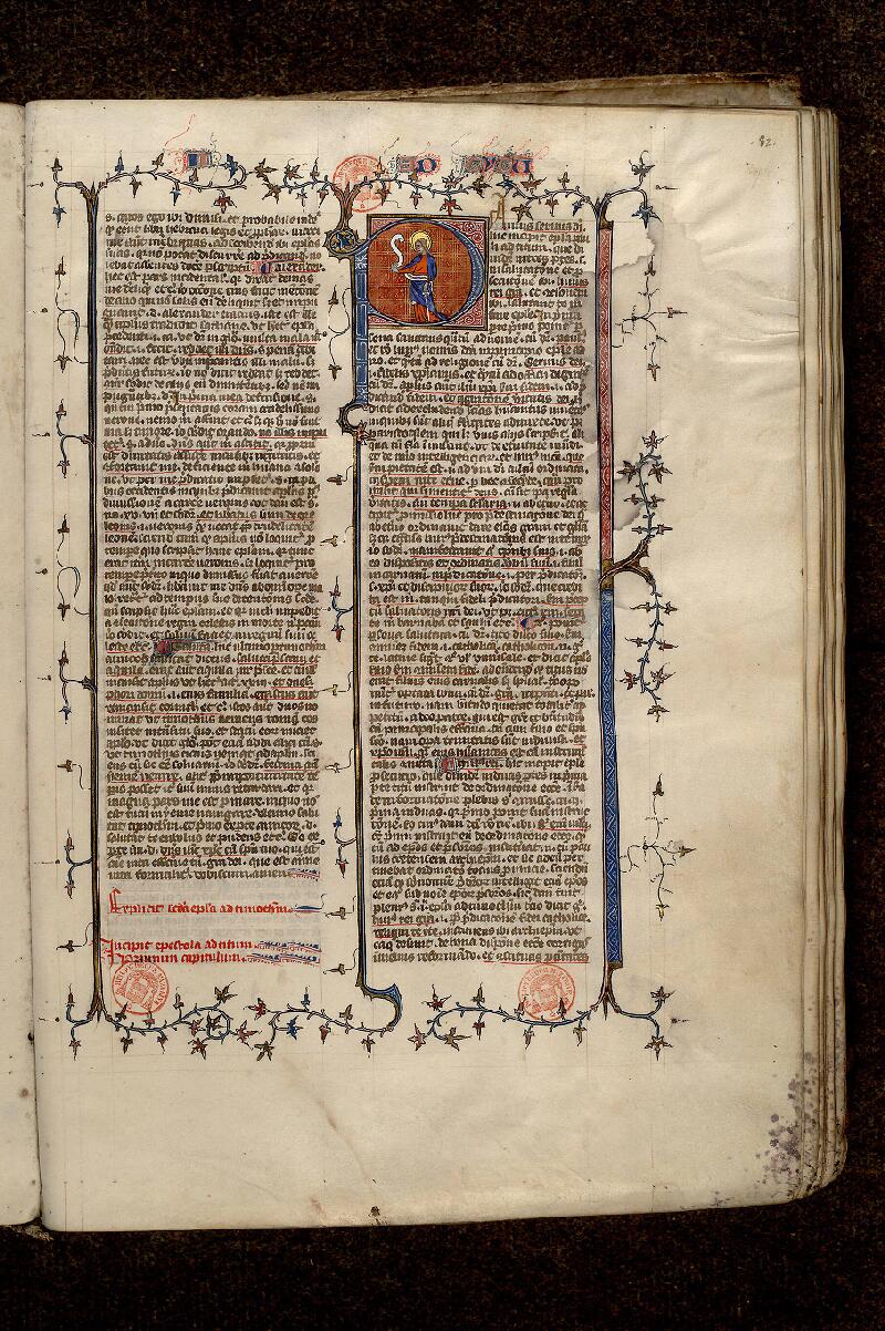 Paris, Bibl. Mazarine, ms. 0168, f. 082 - vue 1