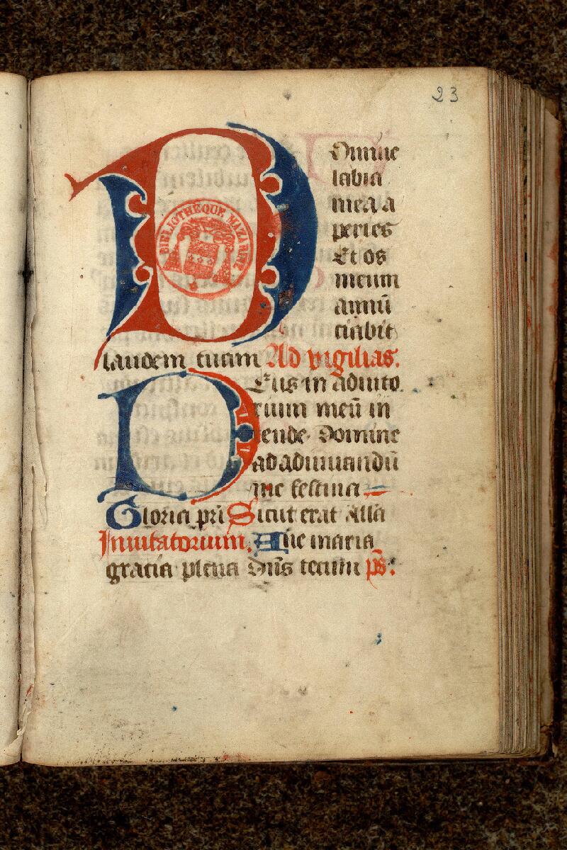 Paris, Bibl. Mazarine, ms. 0495, f. 023 - vue 2