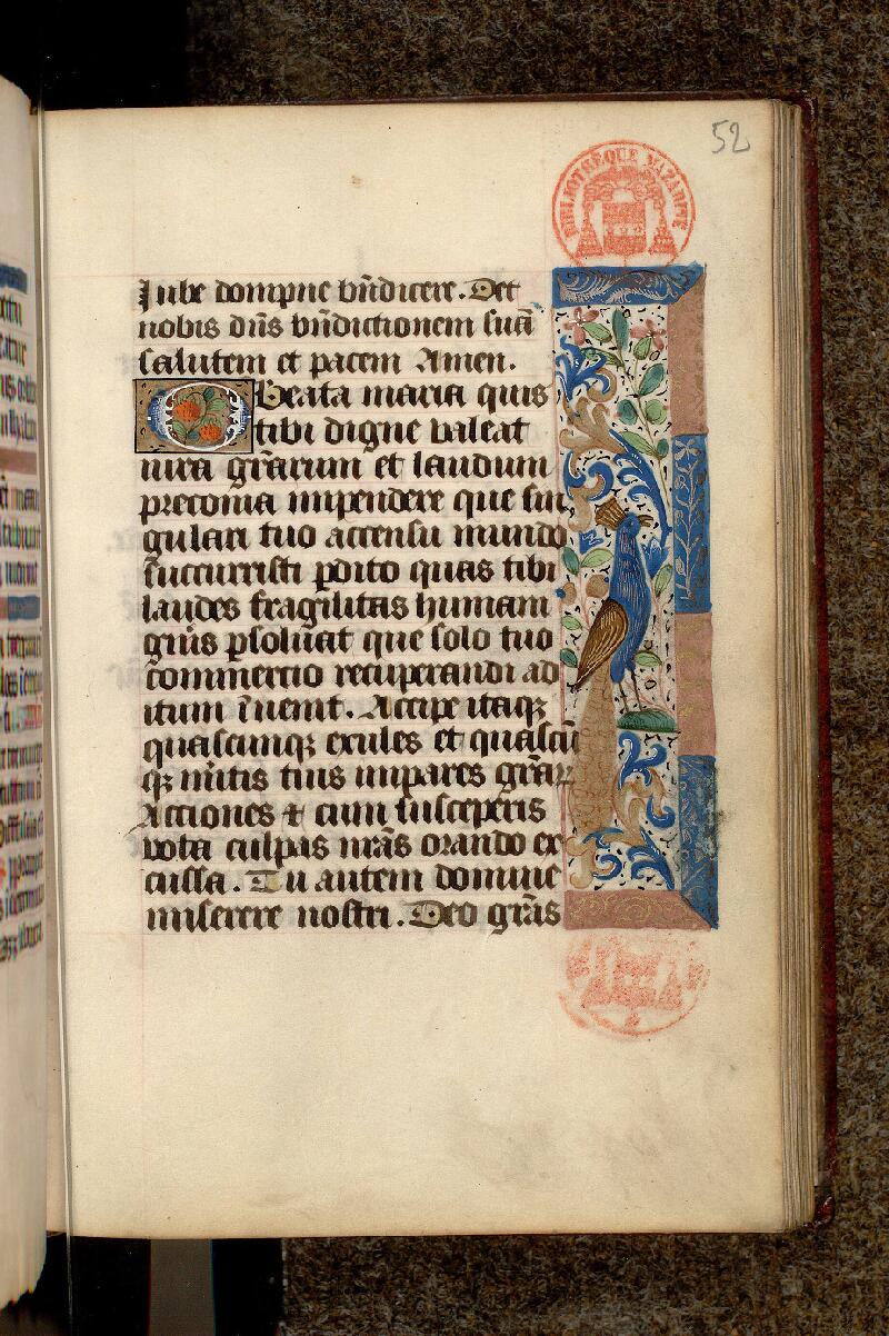 Paris, Bibl. Mazarine, ms. 0501, f. 052