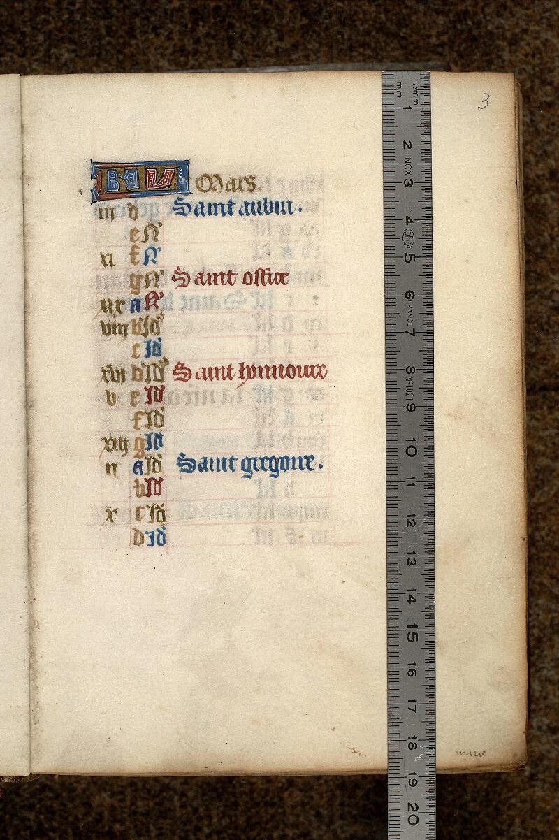 Paris, Bibl. Mazarine, ms. 0505, f. 003 - vue 1