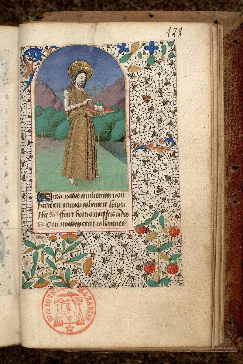Paris, Bibl. Mazarine, ms. 0506, f. 128 - vue 1