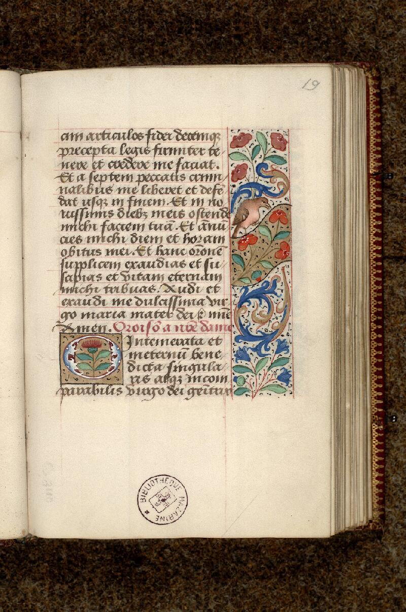 Paris, Bibl. Mazarine, ms. Faralicq 03, f. 019