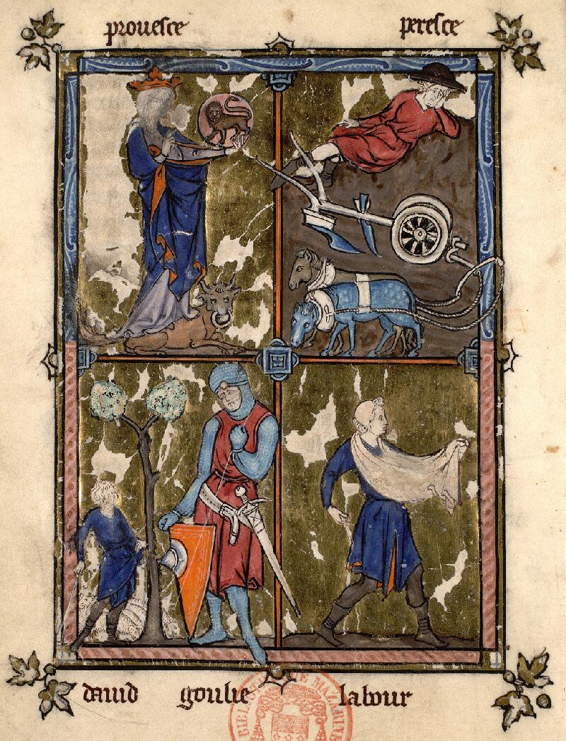 Paris, Bibl. Mazarine, ms. 0870, f. 111v - vue 1