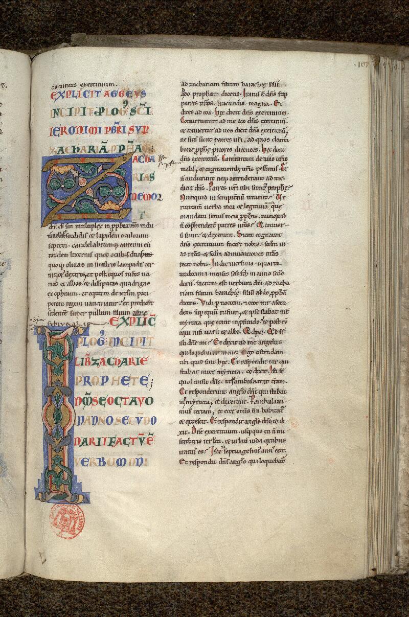 Paris, Bibl. Mazarine, ms. 0047, f. 107
