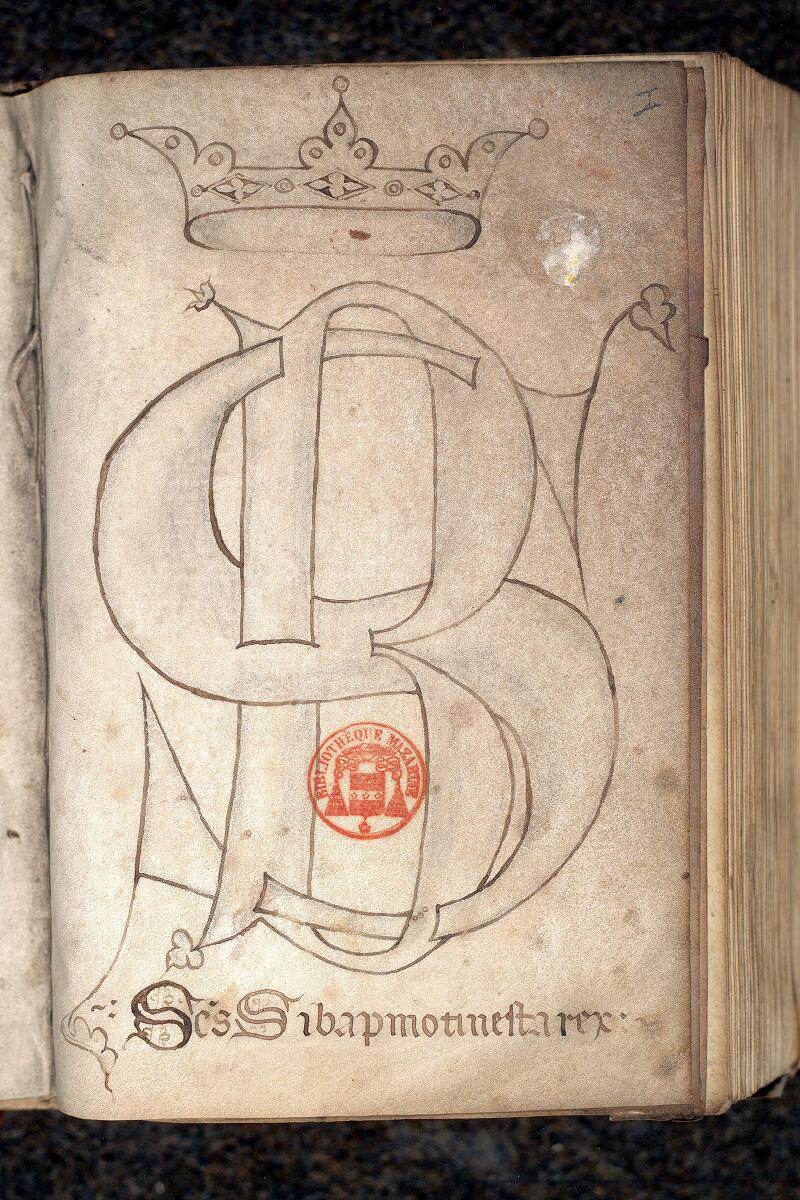 Paris, Bibl. Mazarine, ms. 0020, f. 000I