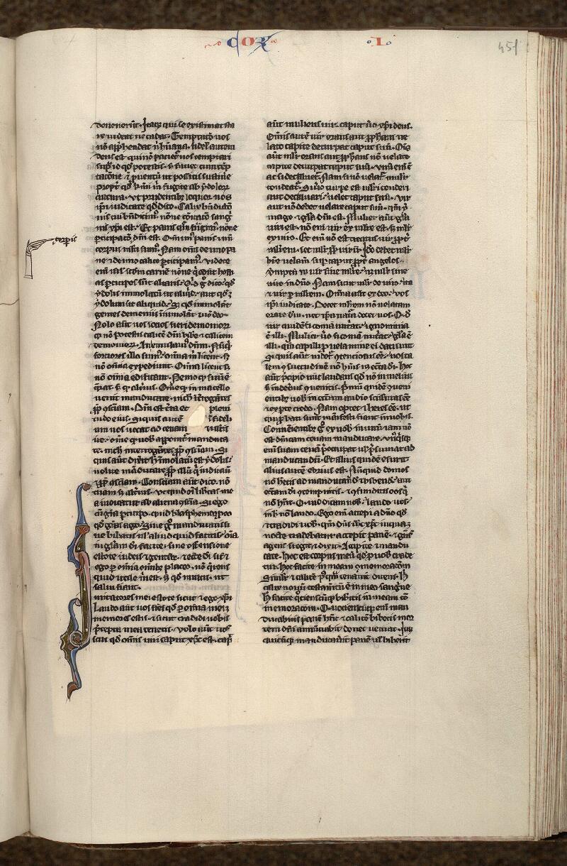 Paris, Bibl. Mazarine, ms. 0026, f. 451