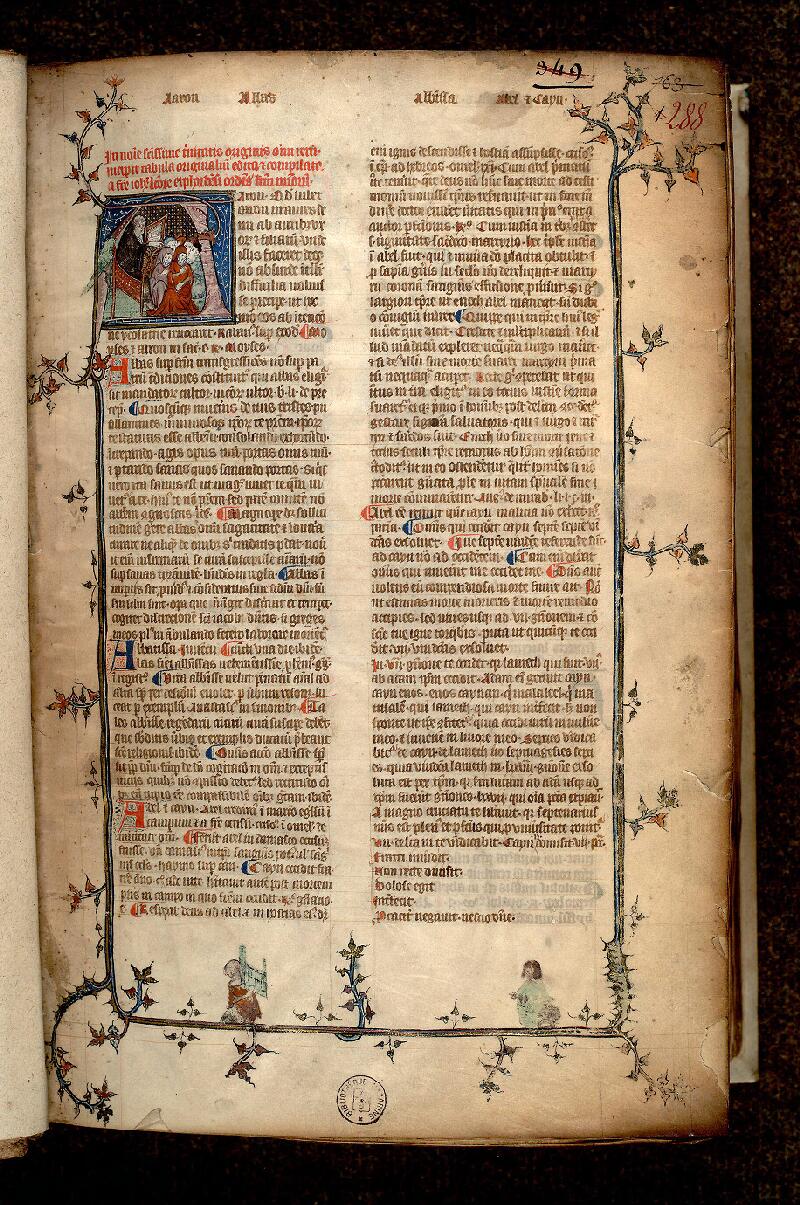Paris, Bibl. Mazarine, ms. 0288, f. 001 - vue 2