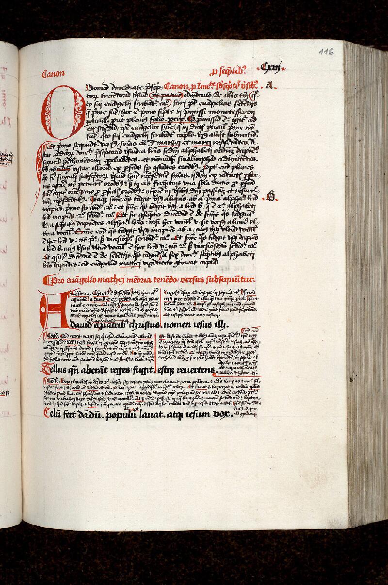 Paris, Bibl. Mazarine, ms. 0300, f. 116