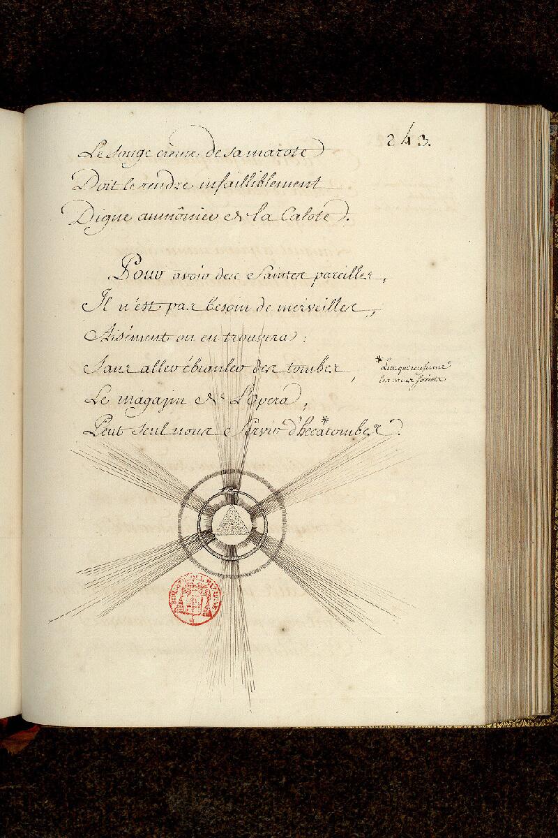 Paris, Bibl. Mazarine, ms. 2166, p. 243