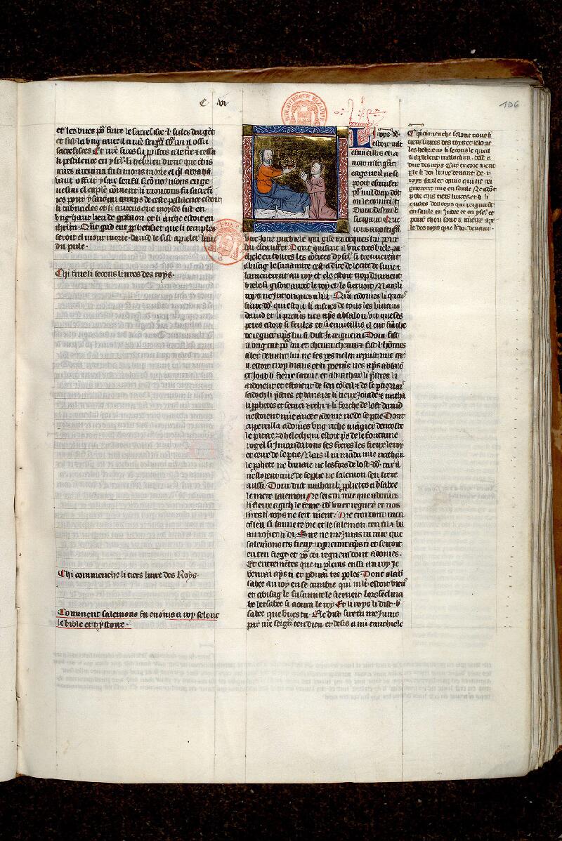 Paris, Bibl. Mazarine, ms. 0312, f. 106 - vue 1