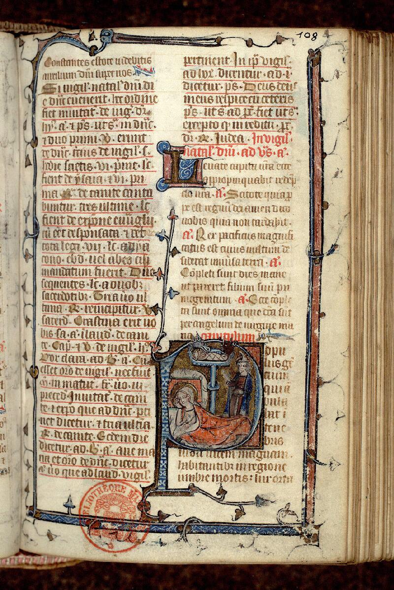 Paris, Bibl. Mazarine, ms. 0342, f. 108 - vue 1