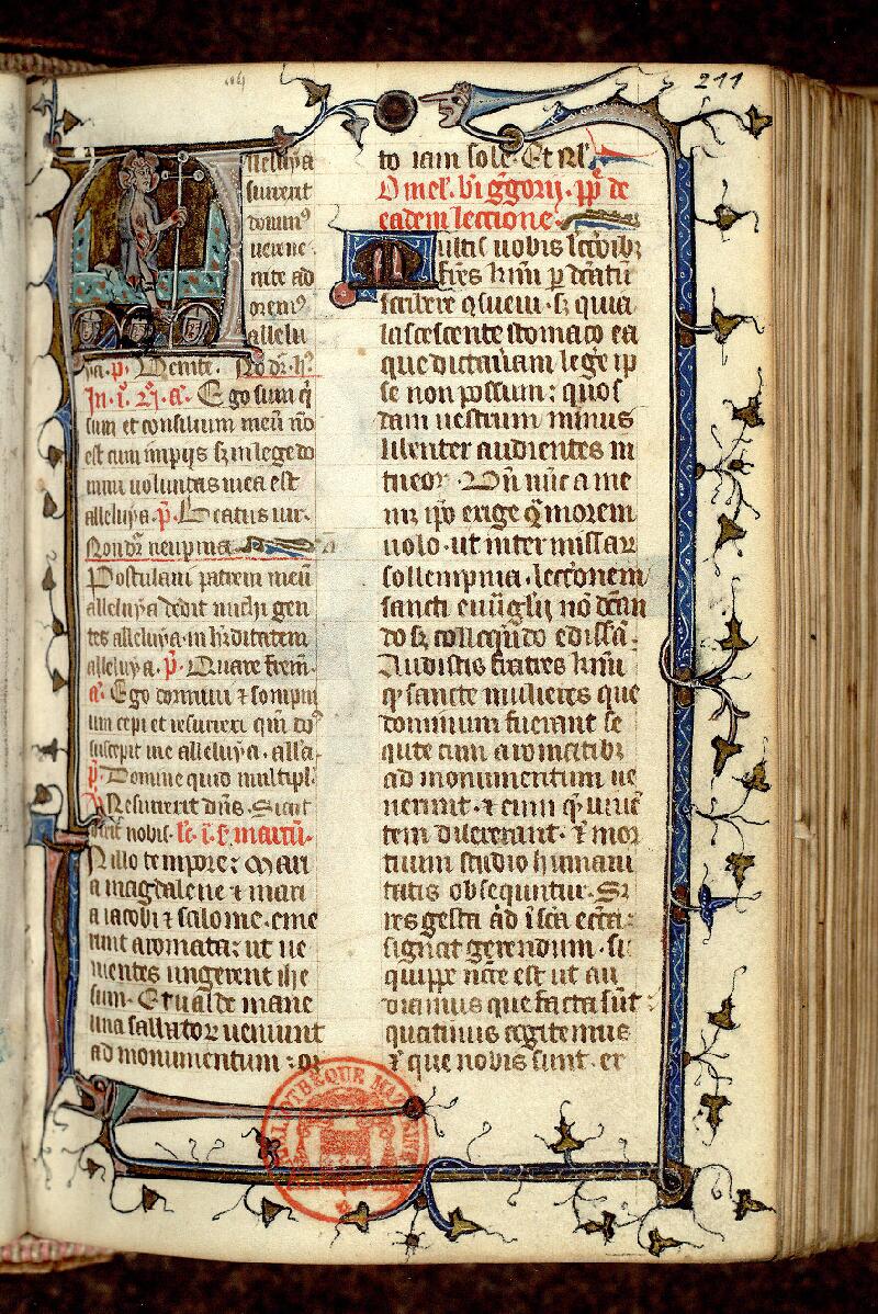 Paris, Bibl. Mazarine, ms. 0342, f. 211 - vue 1