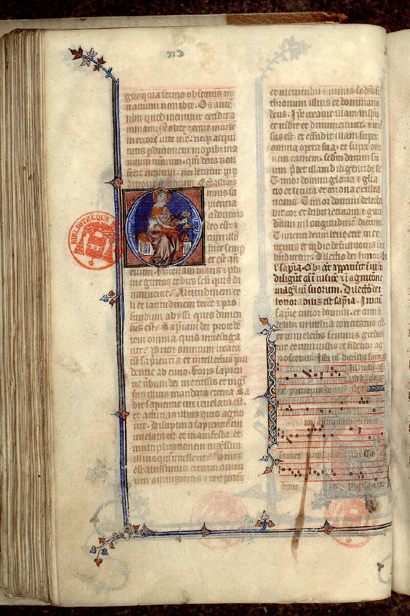 Paris, Bibl. Mazarine, ms. 0344, f. 109v - vue 1