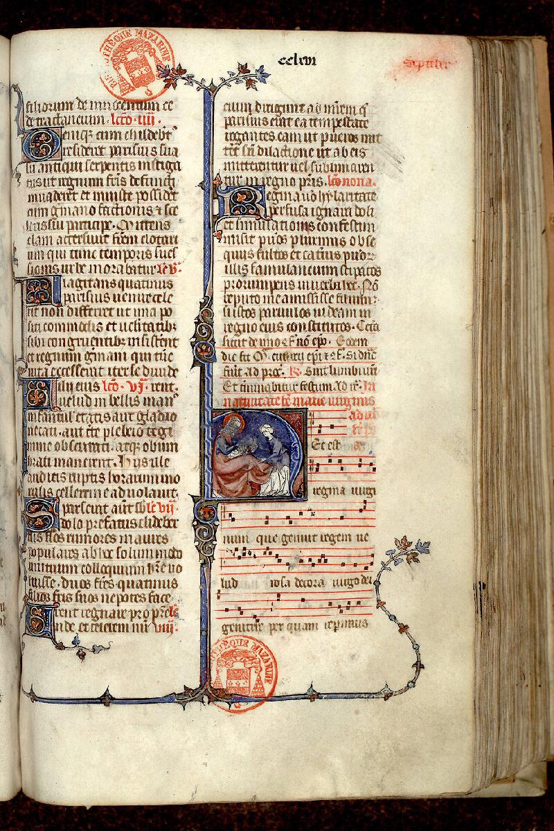 Paris, Bibl. Mazarine, ms. 0344, f. 266 - vue 1