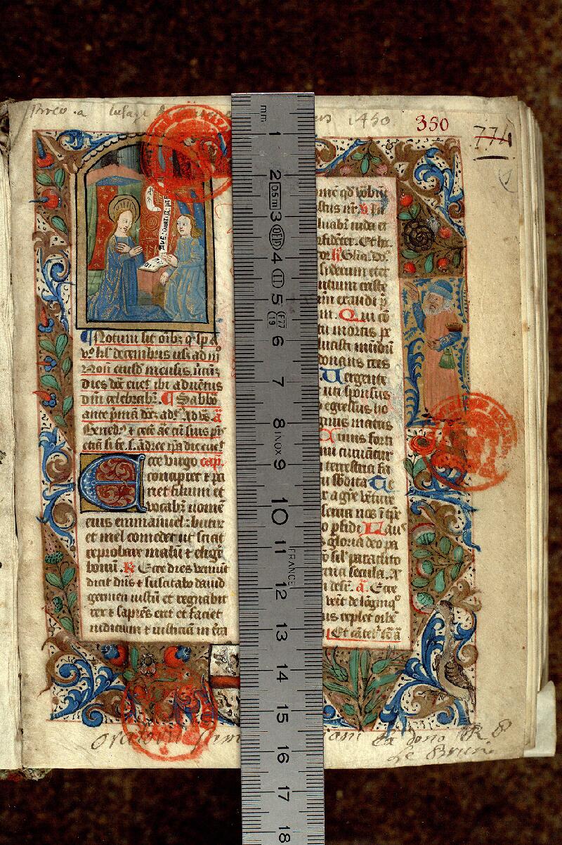 Paris, Bibl. Mazarine, ms. 0350, f. 001 - vue 1