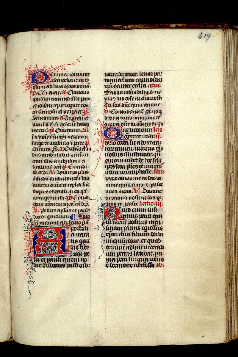 Paris, Bibl. Mazarine, ms. 0360, f. 419