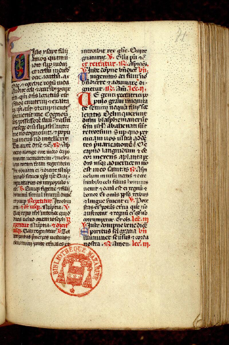 Paris, Bibl. Mazarine, ms. 0365, f. 071