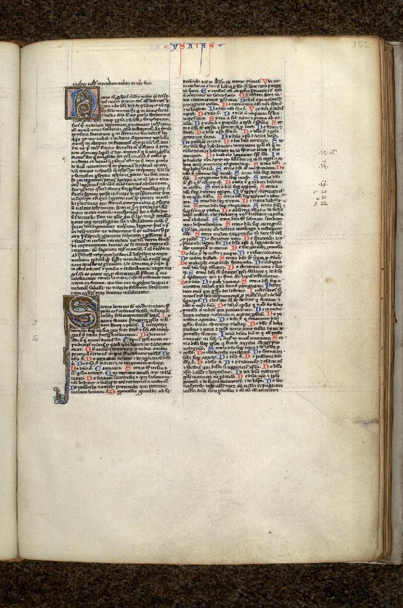 Paris, Bibl. Mazarine, ms. 0012, f. 152 - vue 1