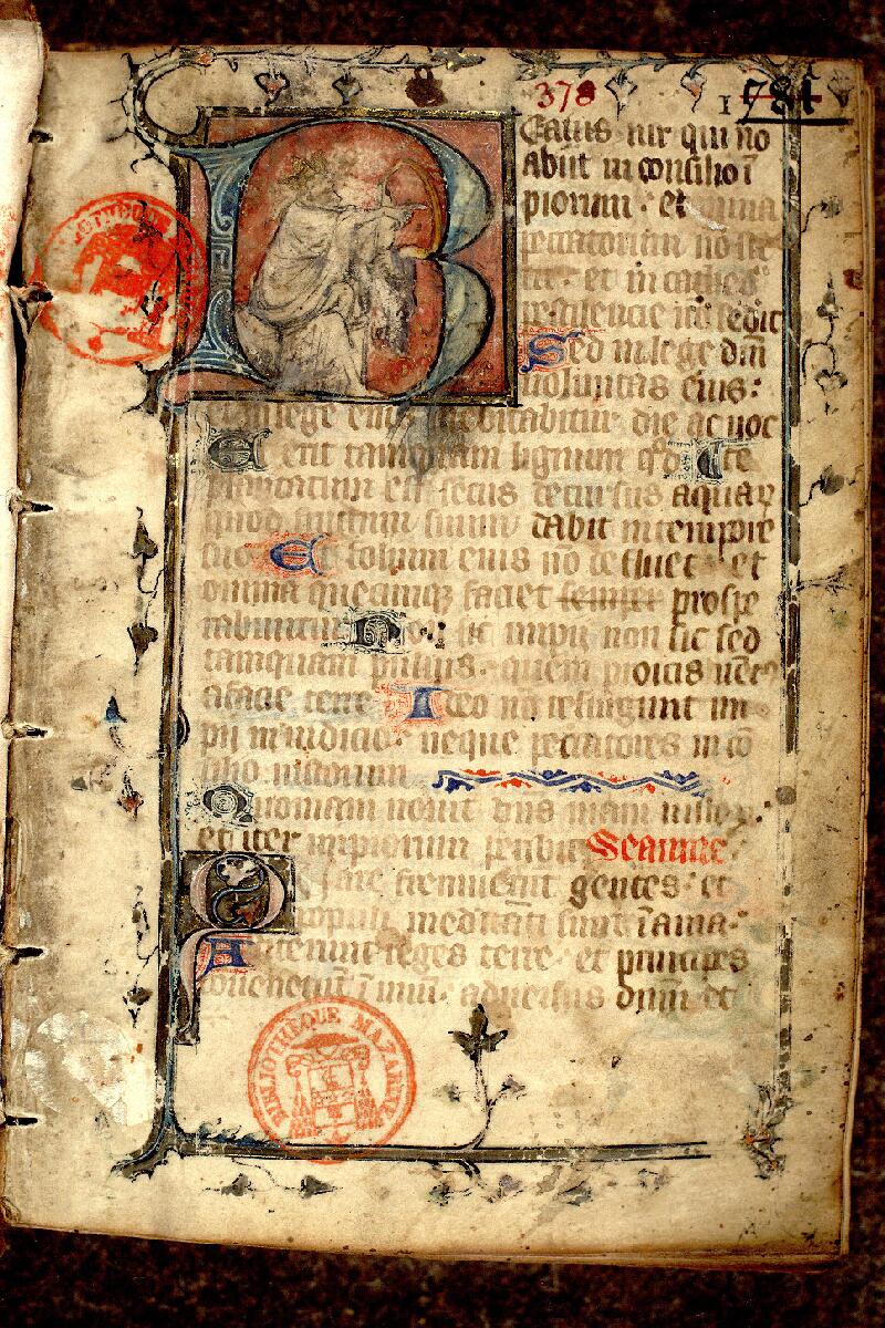 Paris, Bibl. Mazarine, ms. 0378, f. 001 - vue 2