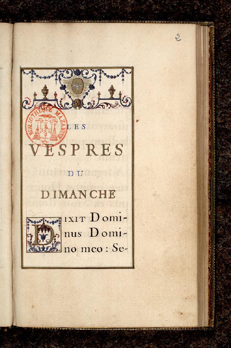 Paris, Bibl. Mazarine, ms. 0393, f. 002