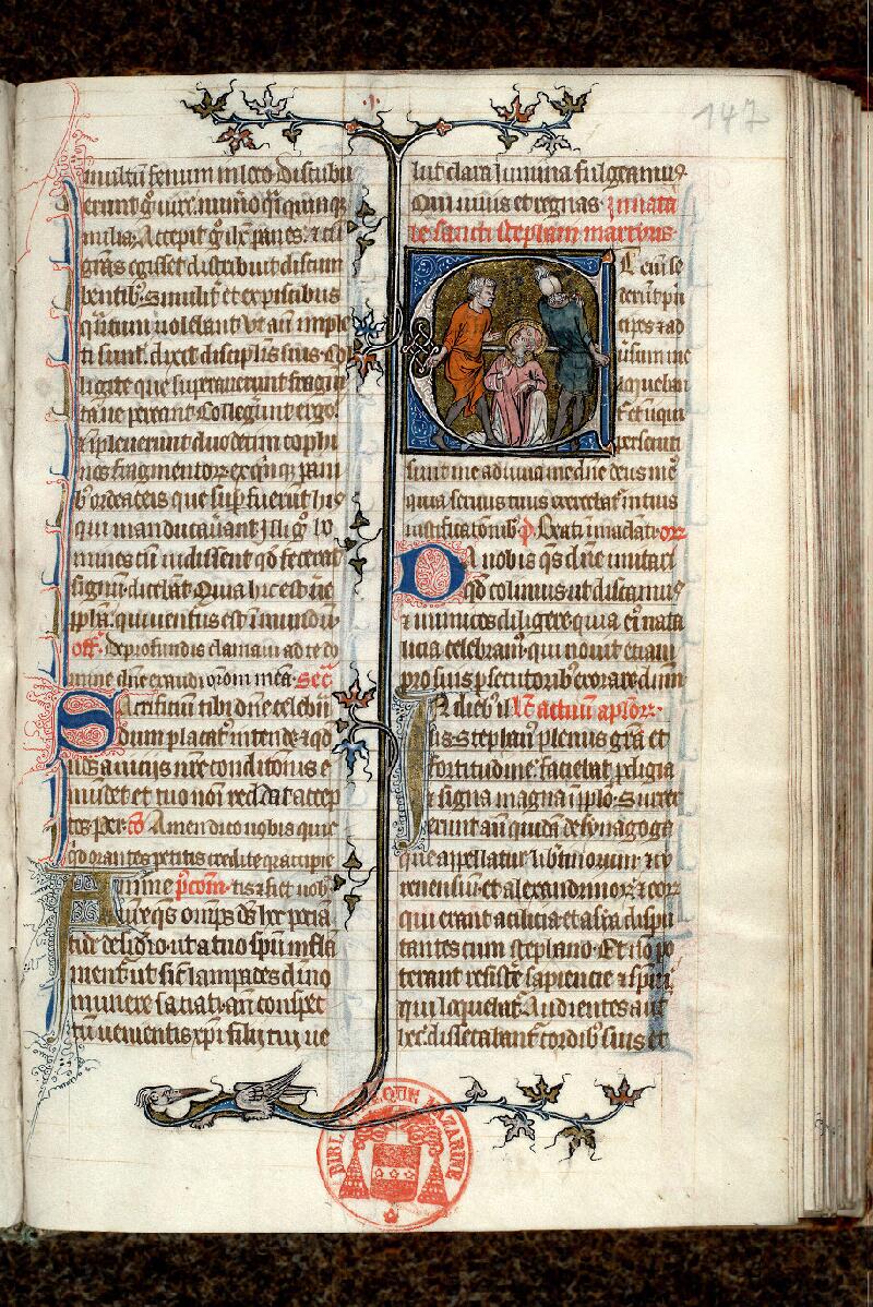 Paris, Bibl. Mazarine, ms. 0419, f. 147 - vue 1