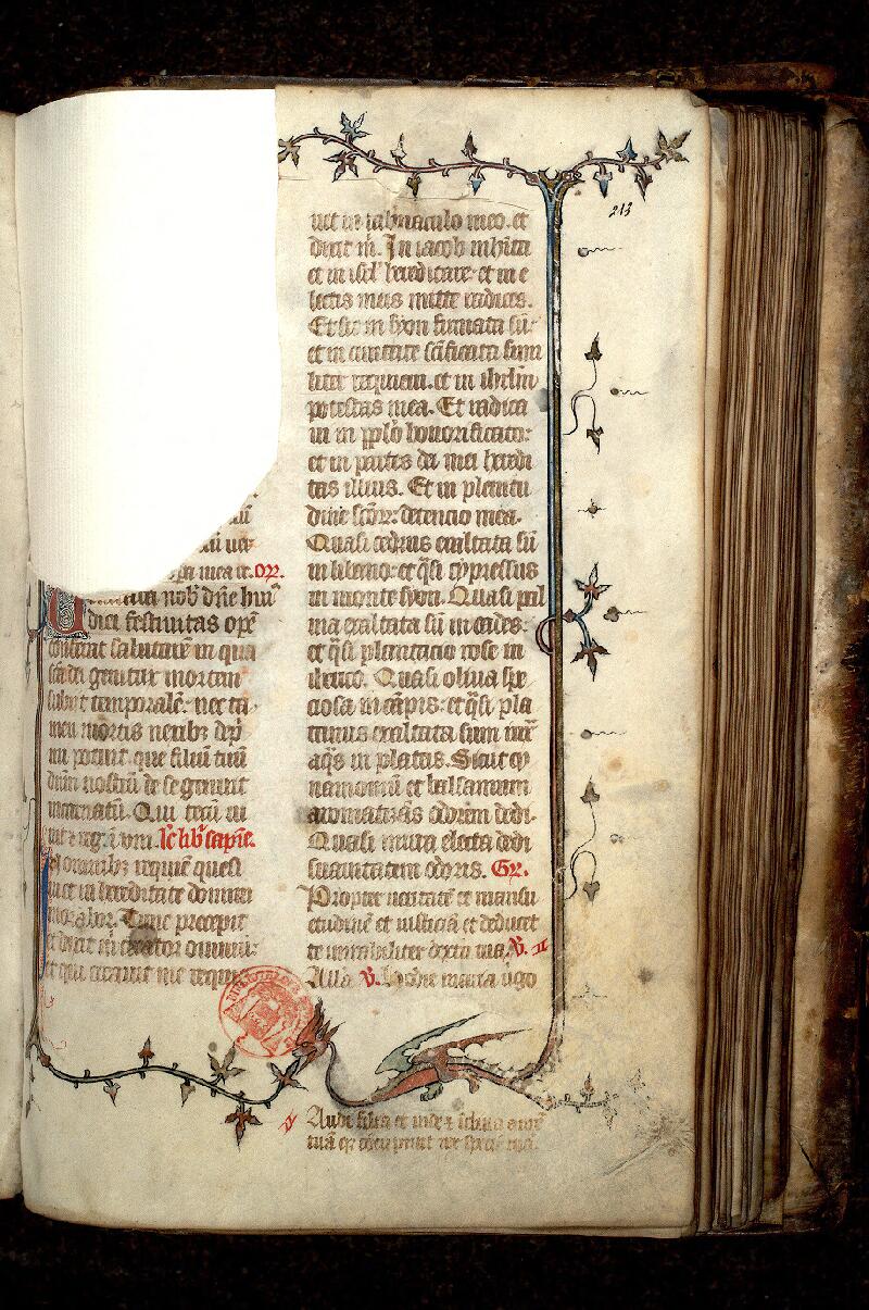 Paris, Bibl. Mazarine, ms. 0428, f. 213