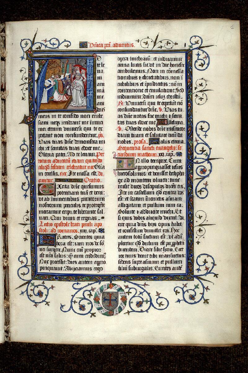 Paris, Bibl. Mazarine, ms. 0430, f. 001 - vue 1