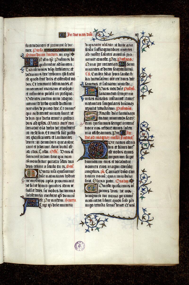Paris, Bibl. Mazarine, ms. 0430, f. 011
