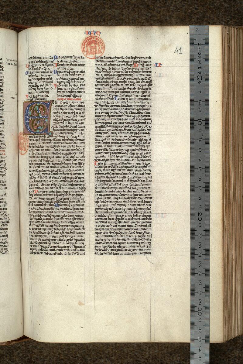 Paris, Bibl. Mazarine, ms. 0007, f. 041 - vue 1