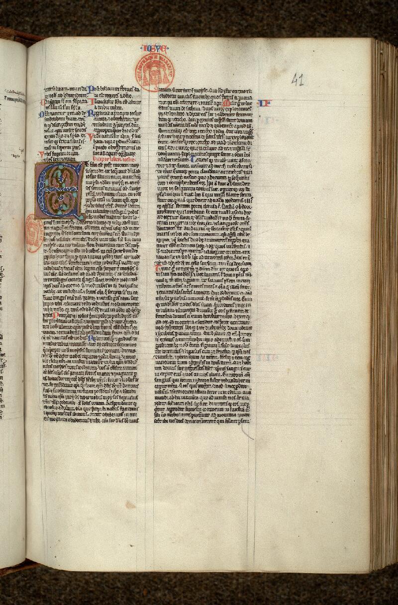 Paris, Bibl. Mazarine, ms. 0007, f. 041 - vue 2