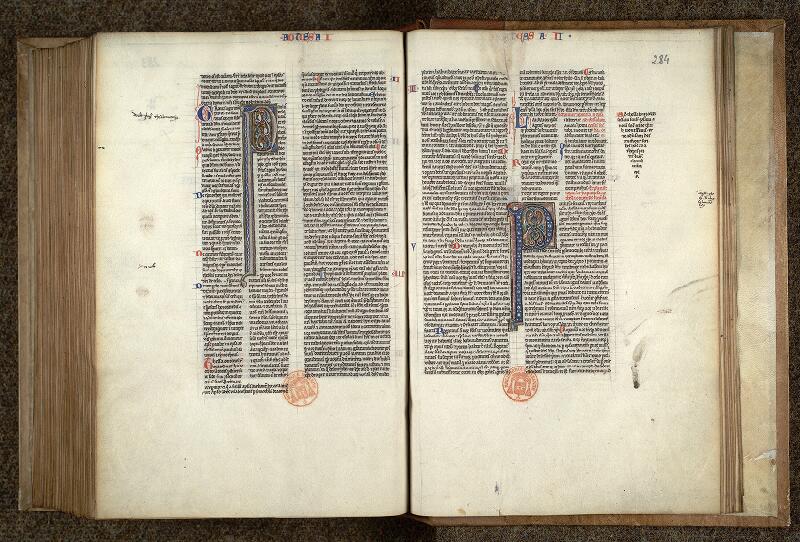 Paris, Bibl. Mazarine, ms. 0007, f. 283v-284