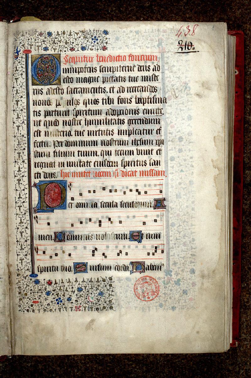 Paris, Bibl. Mazarine, ms. 0438, f. 001 - vue 2