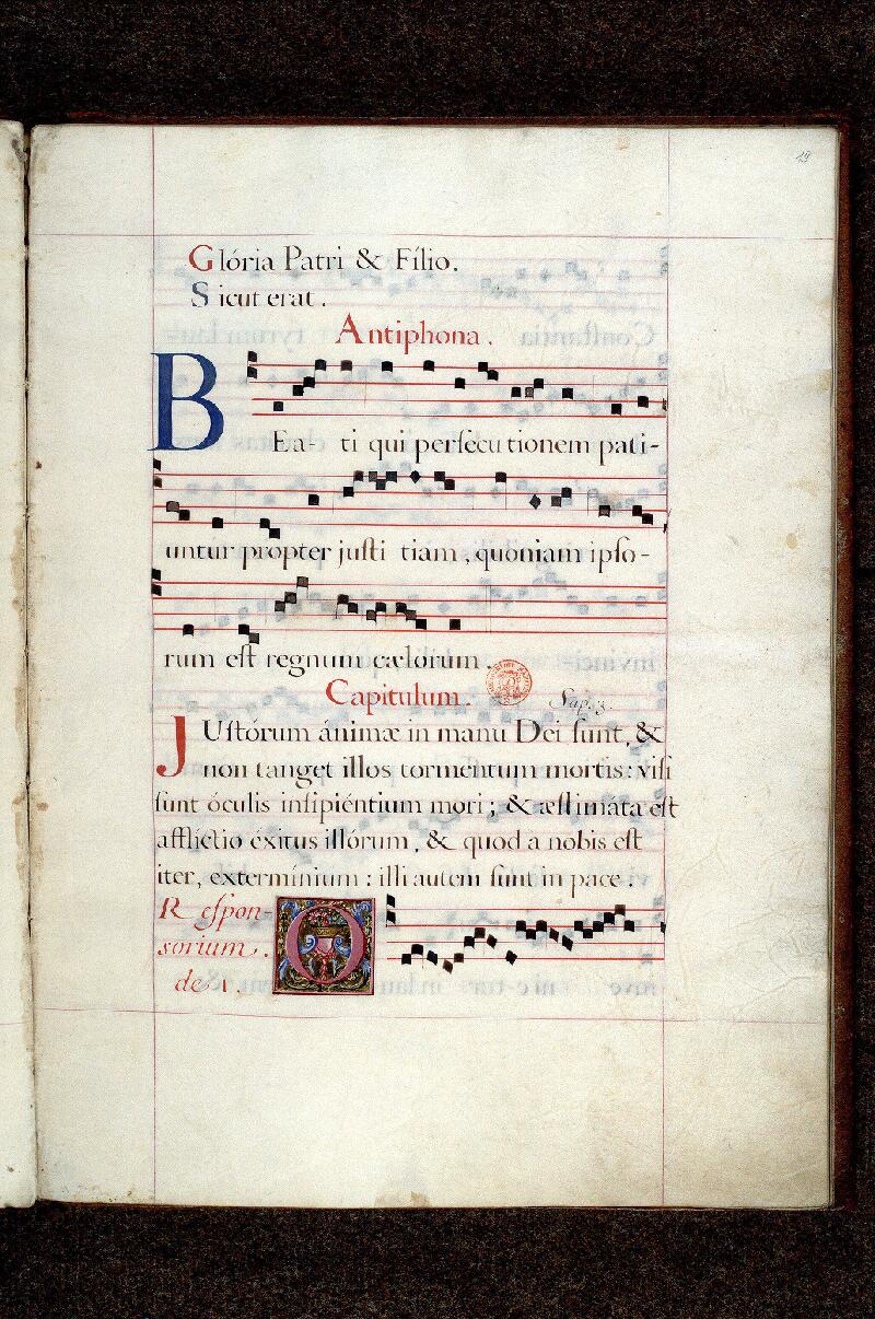 Paris, Bibl. Mazarine, ms. 0460, f. 019