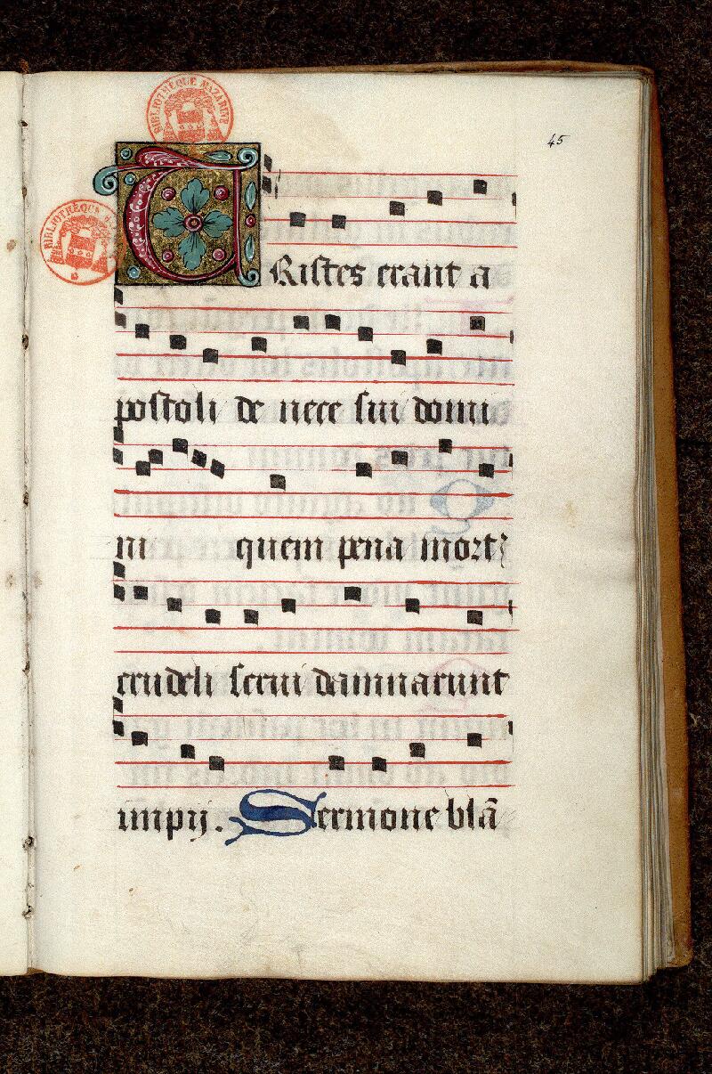 Paris, Bibl. Mazarine, ms. 0462, f. 045