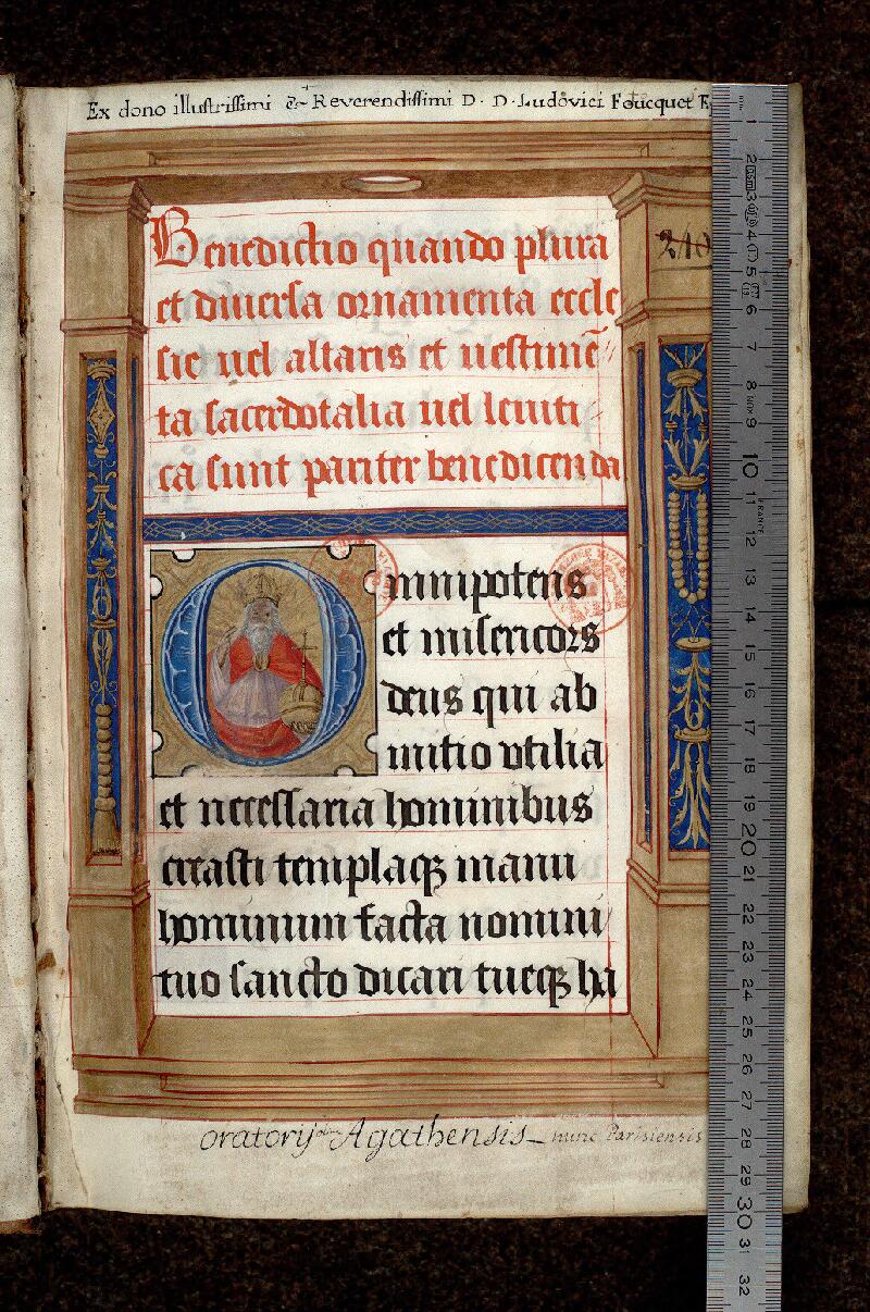 Paris, Bibl. Mazarine, ms. 0540, f. 001 - vue 1