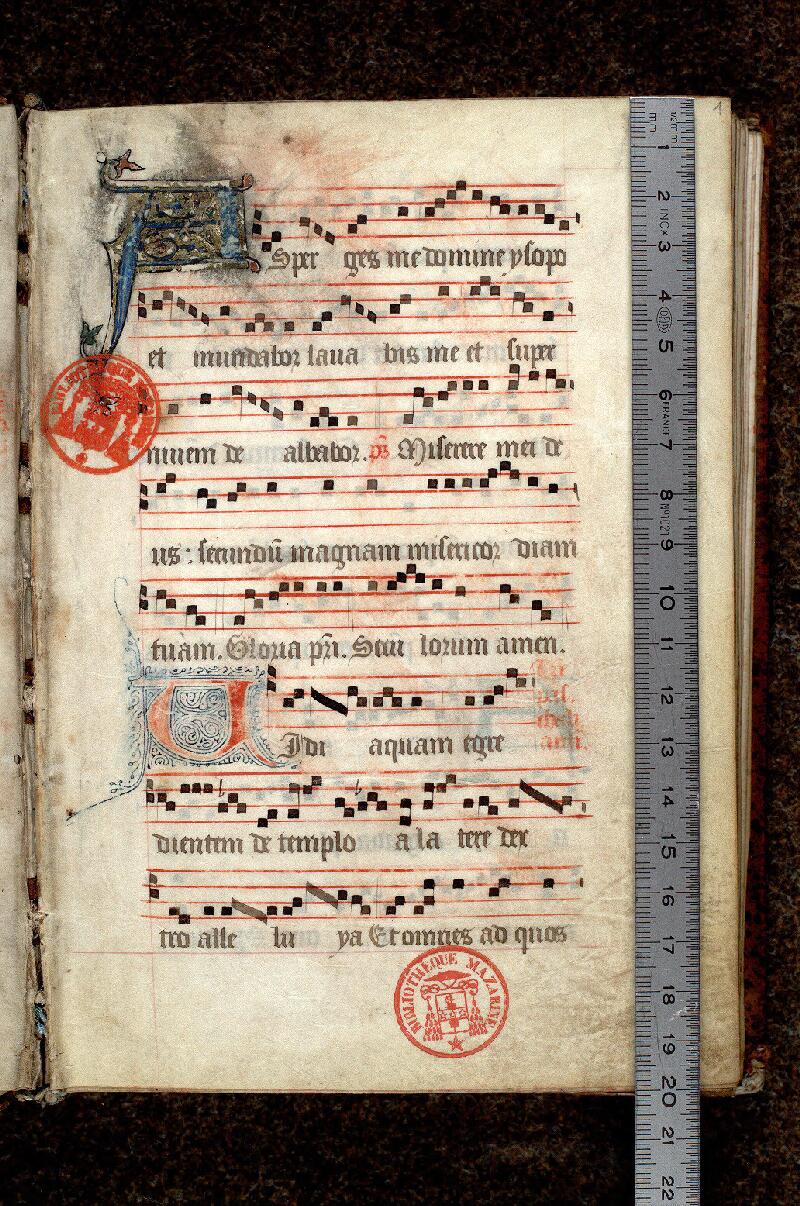 Paris, Bibl. Mazarine, ms. 0542, f. 001 - vue 1